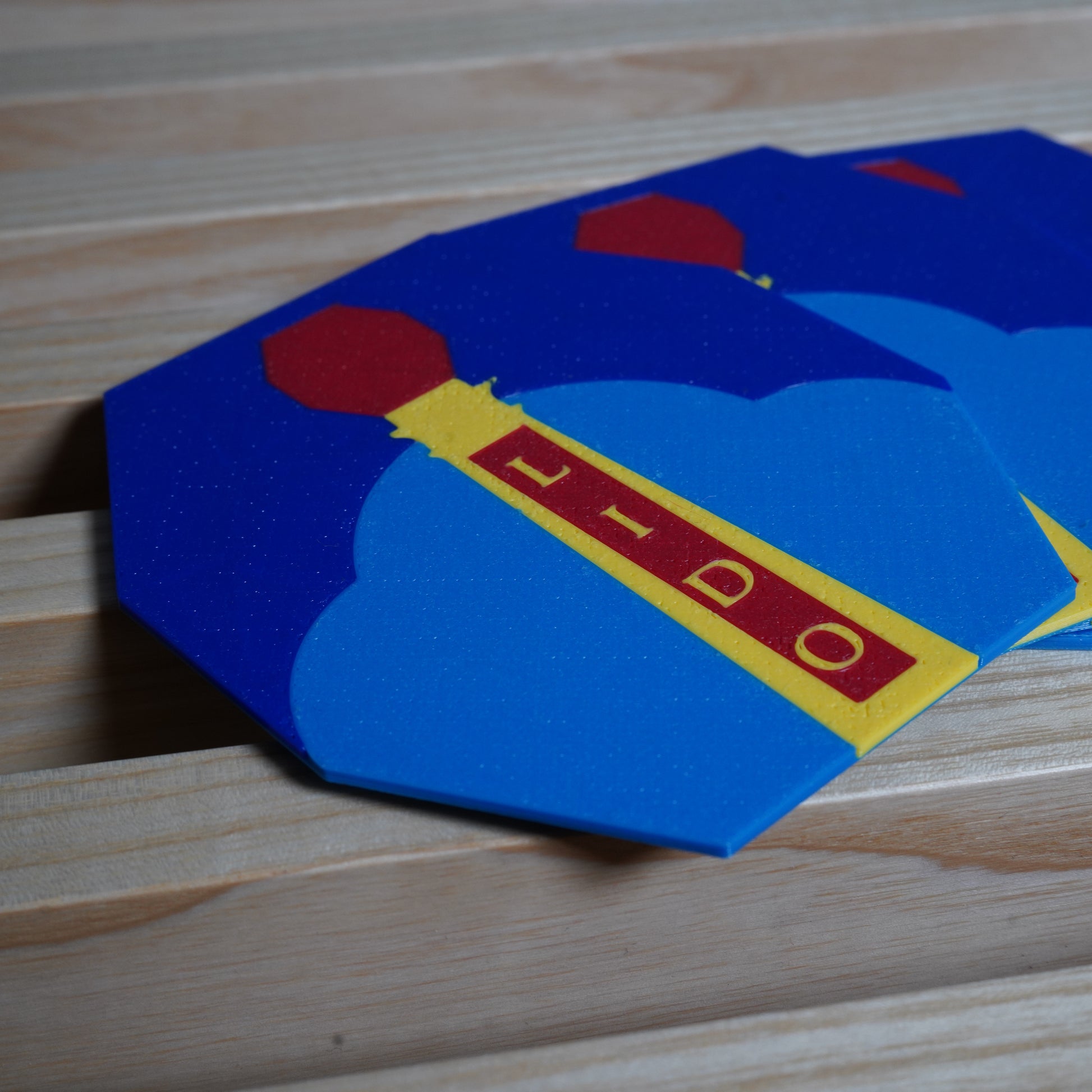 A coaster set of the Margate Lido sign