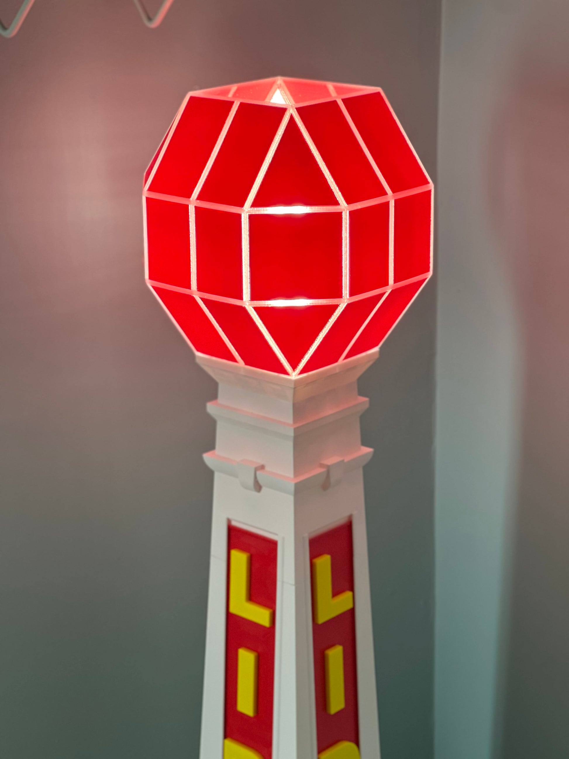 a floor lamp inspired by the top of the Margate Lido sign