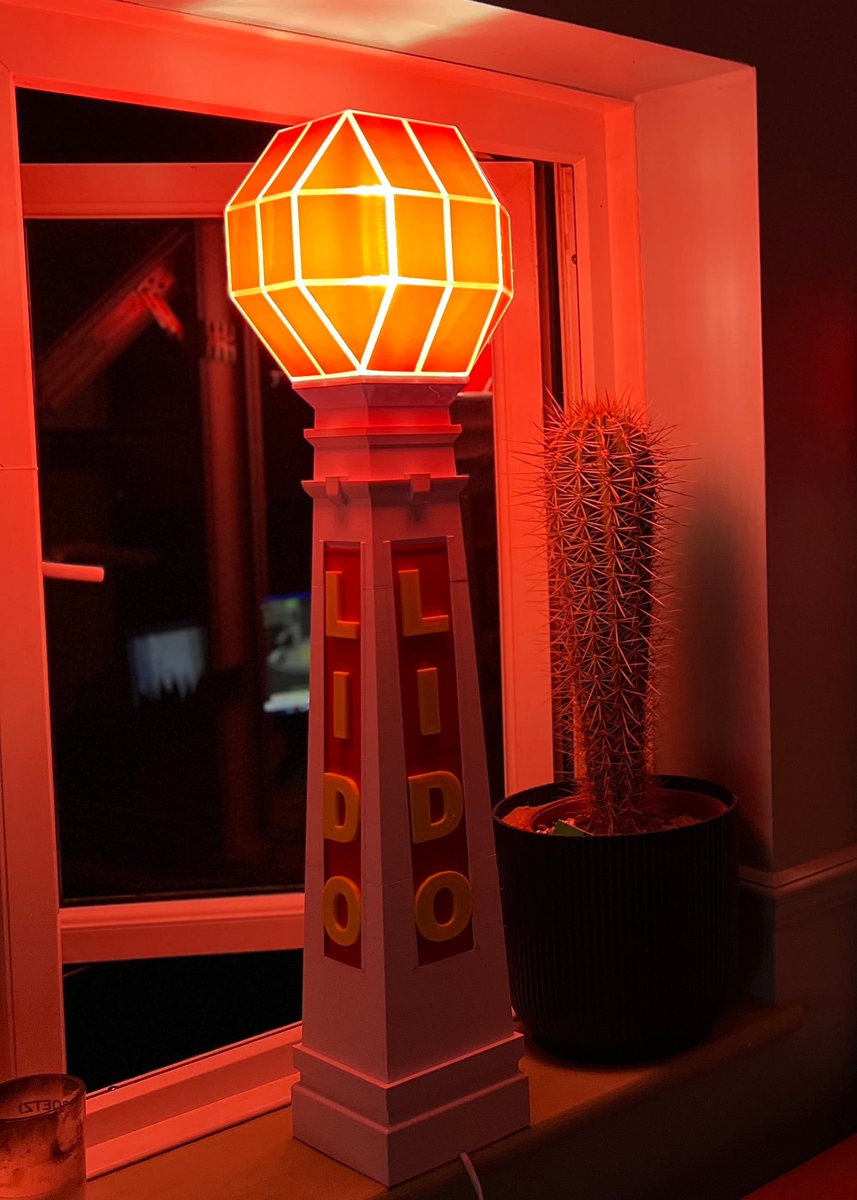 a floor lamp inspired by the top of the Margate Lido sign